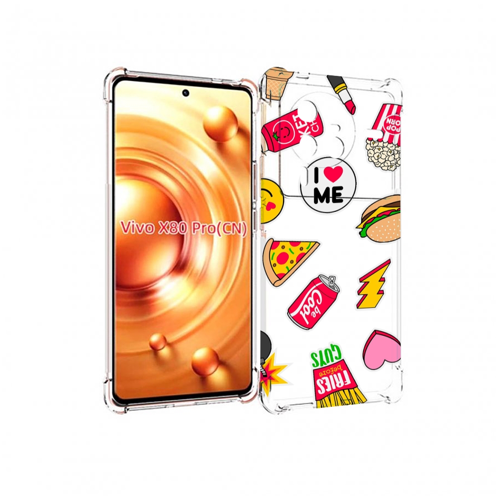 

Чехол MyPads фаст-фуд для Vivo X80 PRO, Прозрачный, Tocco