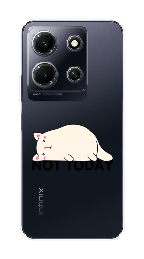 

Чехол на Infinix Note 30i "Cat not today", Белый;розовый;черный, 3104350-1