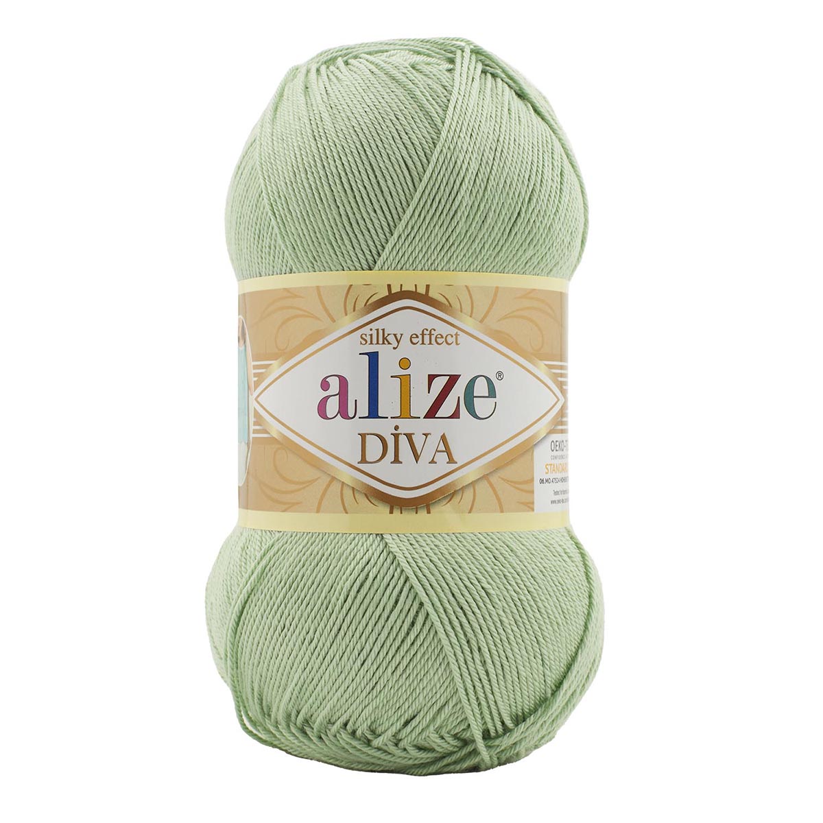 

Пряжа ALIZE 'Diva', 100г, 350м (100% микрофибра) ТУ (853 зелёный), 5 мотков, Зеленый