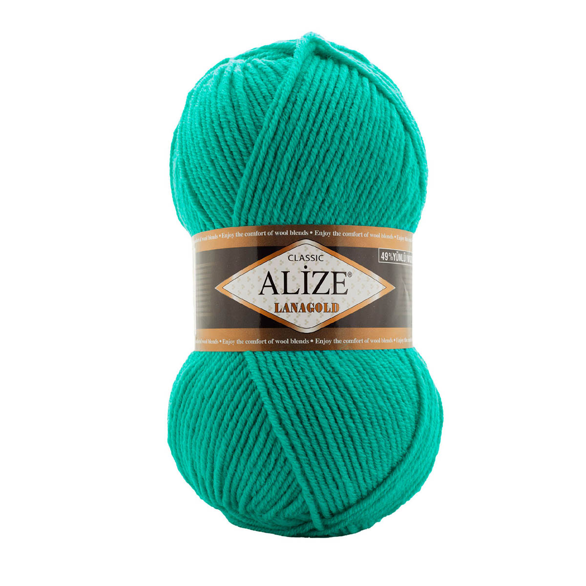 

Пряжа для вязания ALIZE Lanagold 100г 240м, шерсть, акрил (477 бирюзовый берег) 5 мотков, Зеленый, 364095