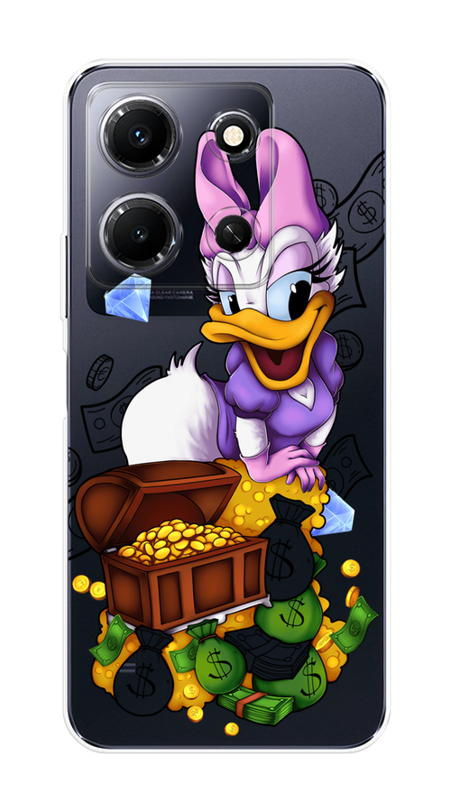 

Чехол на Infinix Note 30i "Rich Daisy Duck", Коричневый;белый;фиолетовый, 3104350-6