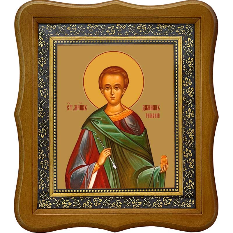 

Дамиан Римский мученик, бессребреник. Икона на холсте.