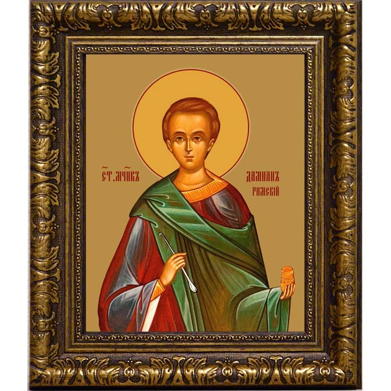 

Дамиан Римский мученик, бессребреник. Икона на холсте.