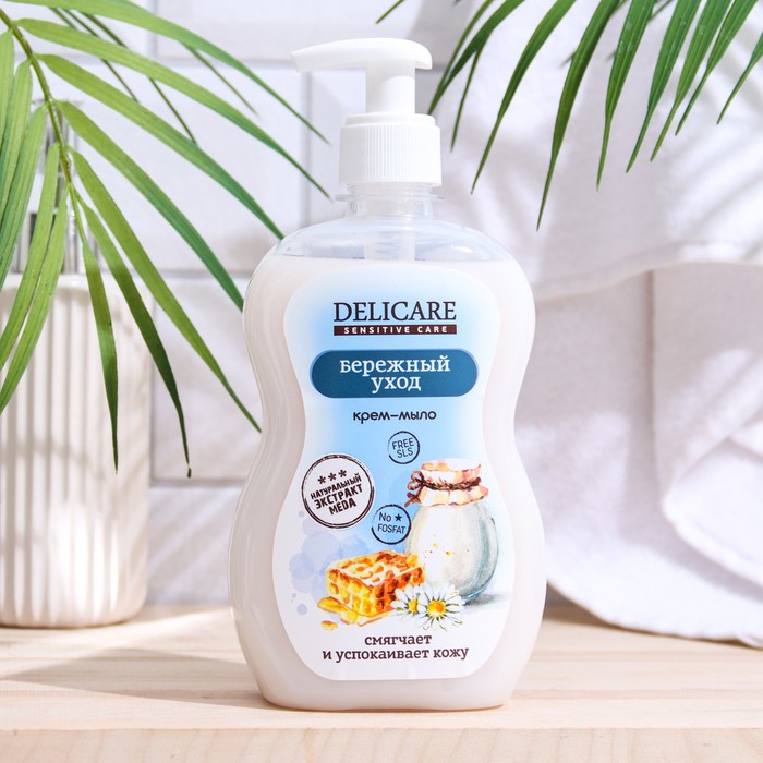 

Жидкое крем-мыло для рук Delicare Sensitive Care, Бережный уход 500 мл