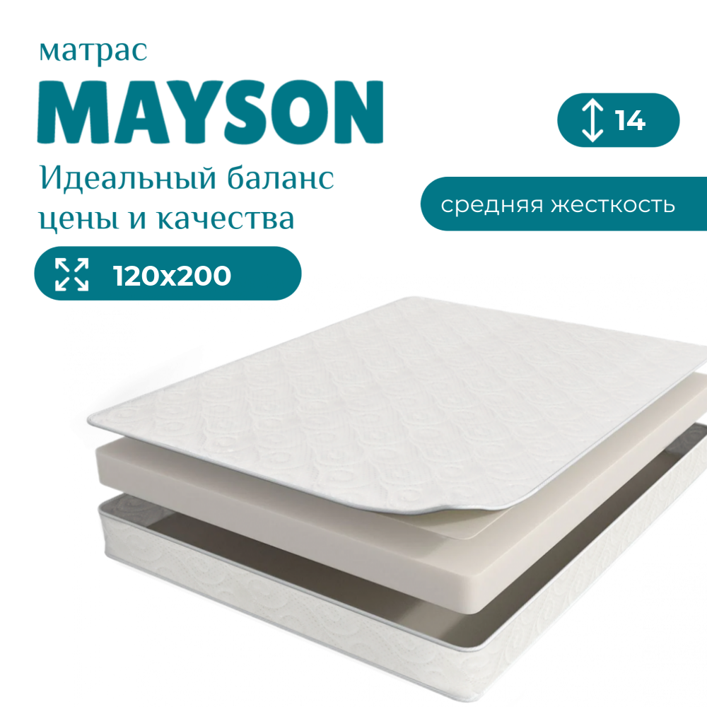 

Матрас Mayson Basic Roll 120х200 см, Белый, Basic Roll