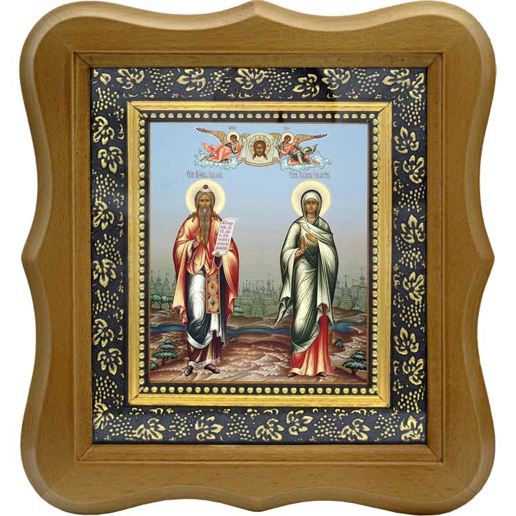 

Пророк Захария и праведная Елисавета. Икона на холсте.
