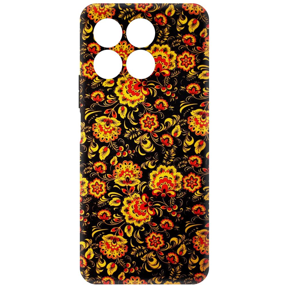 

Чехол-накладка Krutoff Soft Case Хохлома для Honor X8b черный