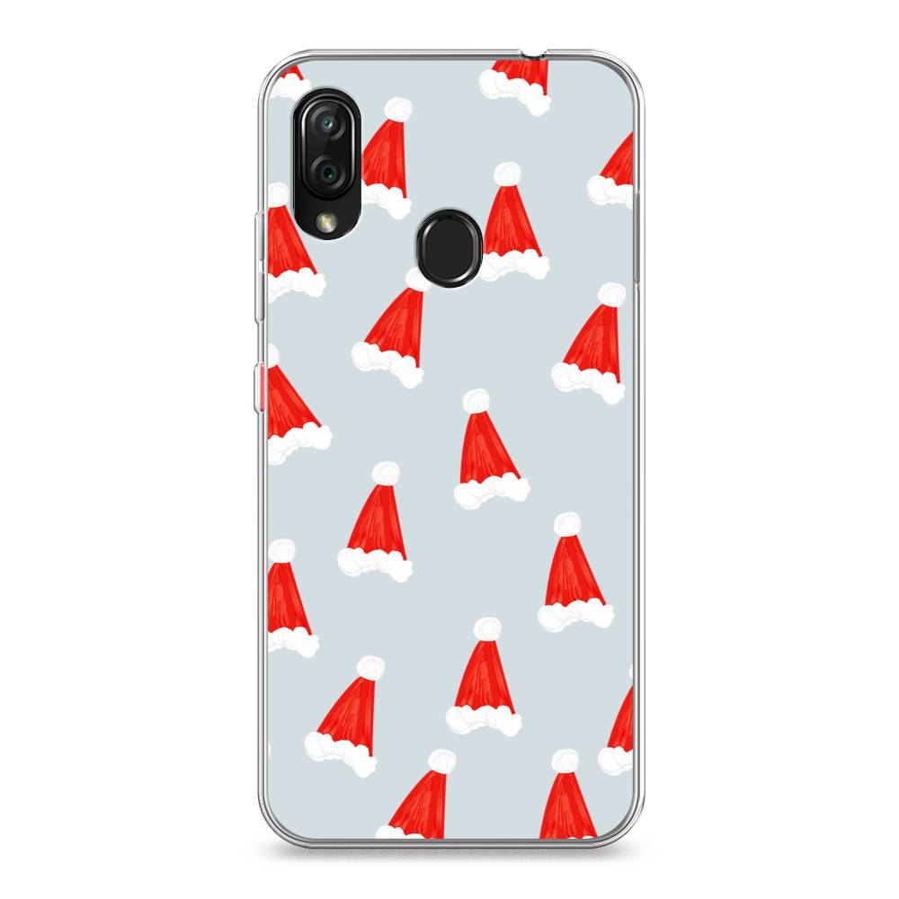 

Чехол на ZTE Blade V10 Vita "Новогодние шапочки", Белый;красный;серый, 132650-5