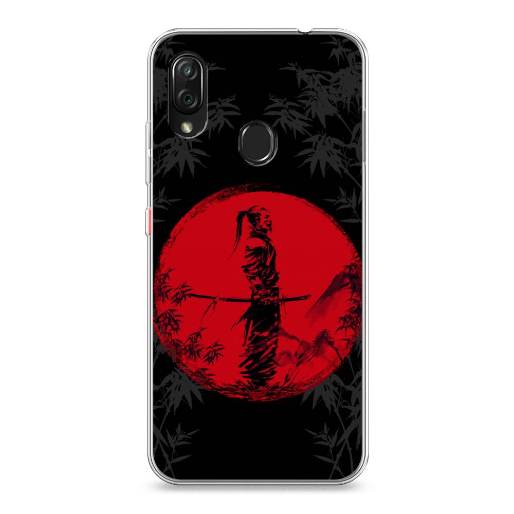 

Чехол на ZTE Blade V10 Vita "Самурай на красном фоне", Черный;красный;серый, 132650-4