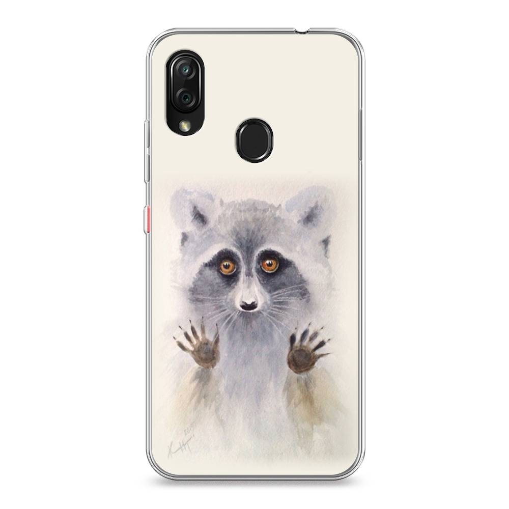 

Чехол на ZTE Blade V10 Vita "Енот за стеклом", Бежевый;серый, 132650-4