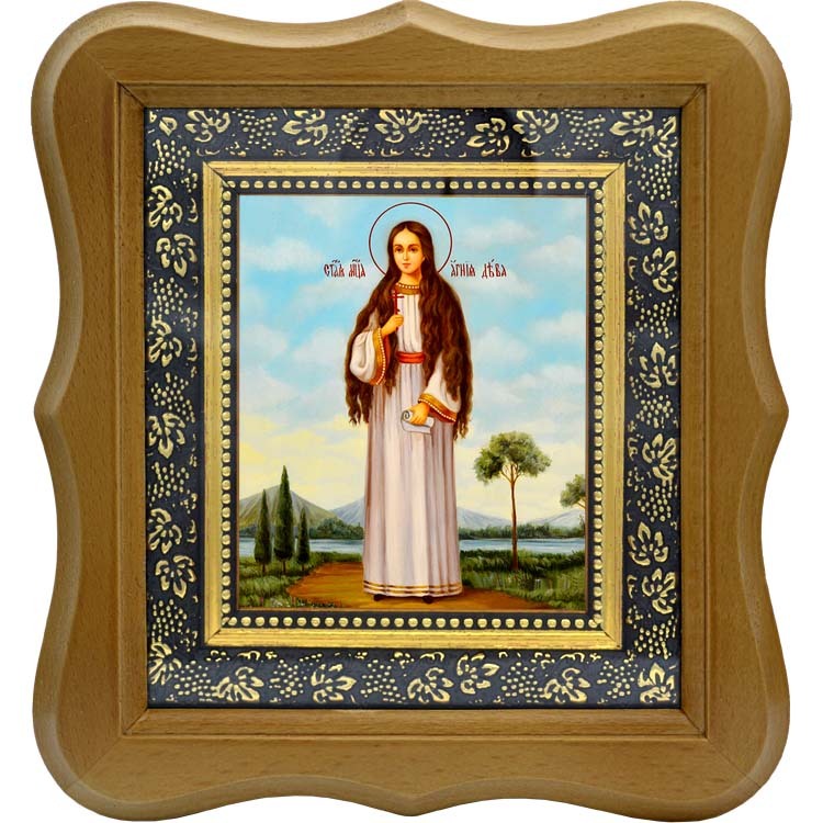 

Анна (Агния) Римская, дева, мученица. Икона на холсте.