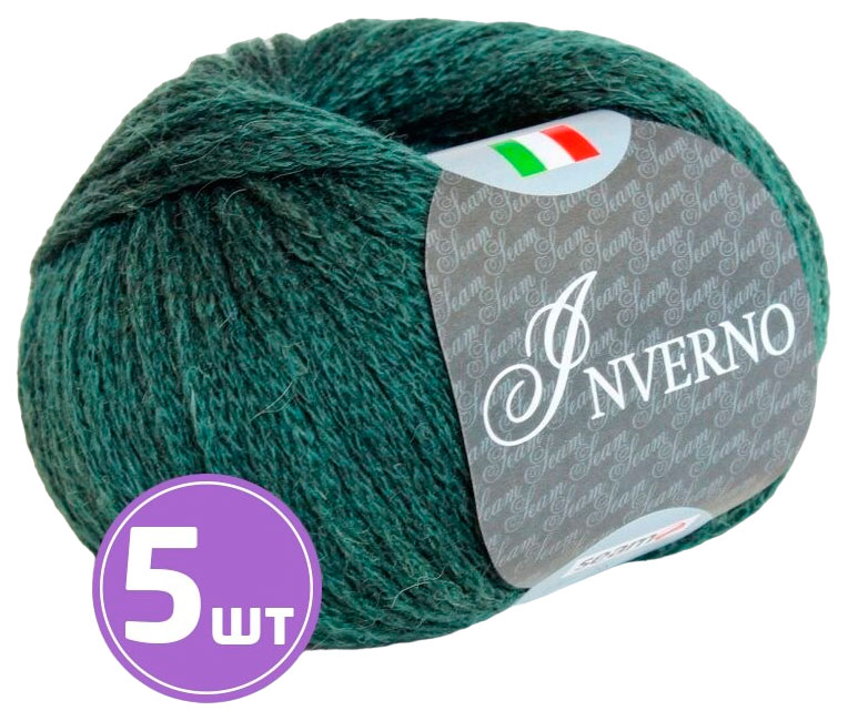 

Пряжа SEAM Inverno (19), тайга, 5 шт. по 50 г, Зеленый