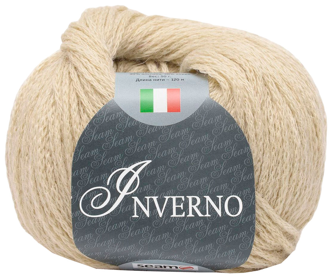 

Пряжа SEAM Inverno (201), кремовый, 5 шт. по 50 г, Бежевый