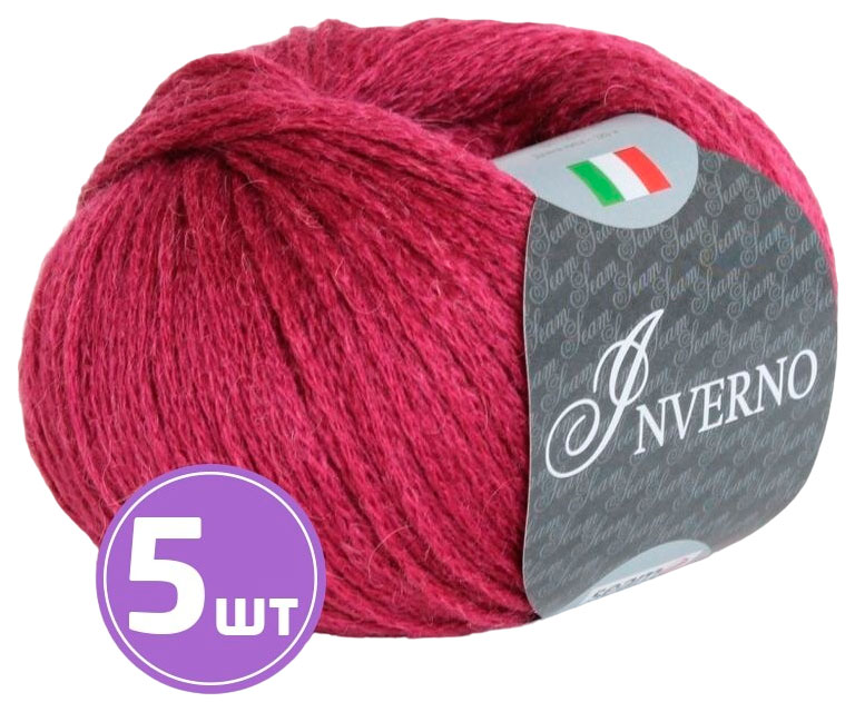 

Пряжа SEAM Inverno (24), цикламен, 5 шт. по 50 г, Розовый