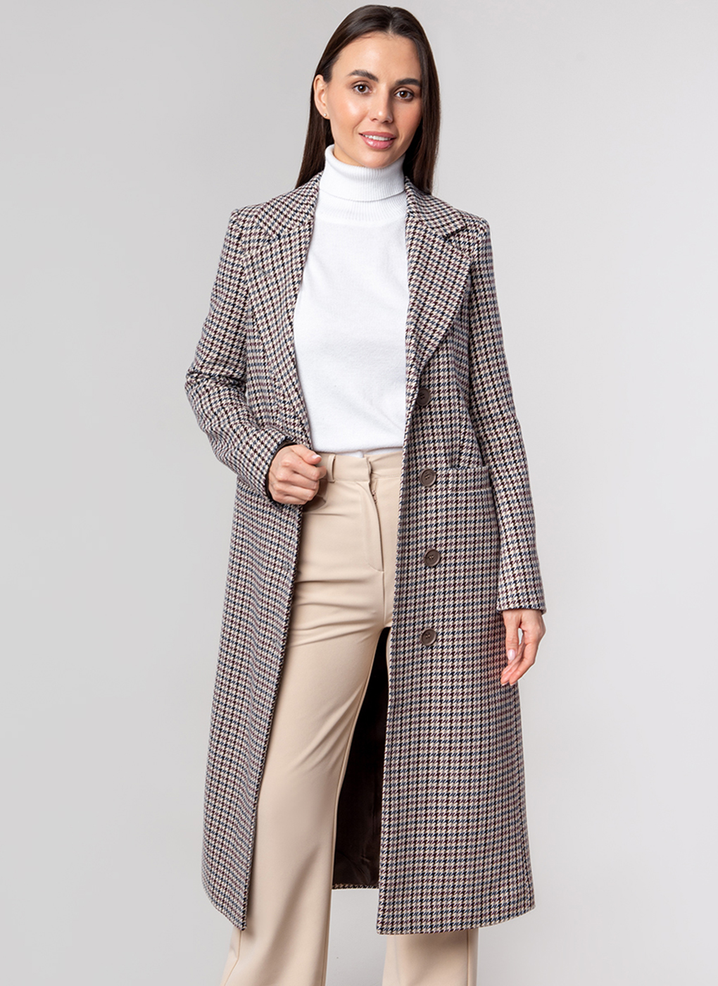 

Пальто женское Crosario 60215 коричневое 50 RU, 60215