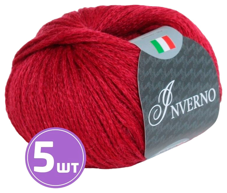 

Пряжа SEAM Inverno (29), вишня, 5 шт. по 50 г, Красный