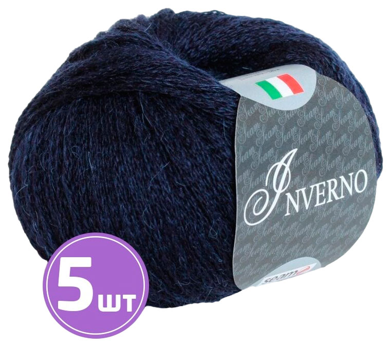 

Пряжа SEAM Inverno (39), темно-синий, 5 шт. по 50 г