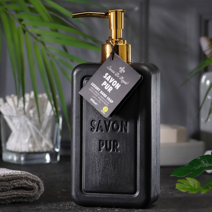 Люксовое жидкое мыло для рук Savon De Royal Черное, серия Чистота 500 мл