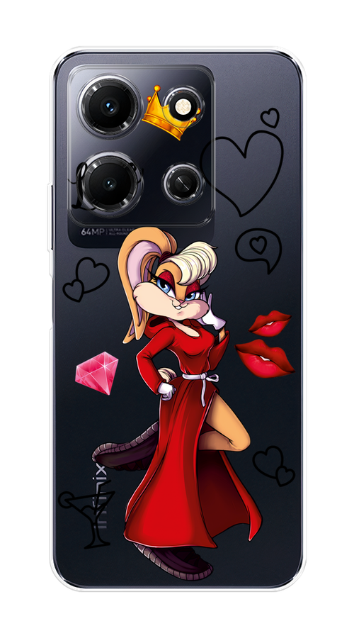 

Чехол на Infinix Note 30i "Rich Lola Bunny", Красный;бежевый;оранжевый, 3104350-6