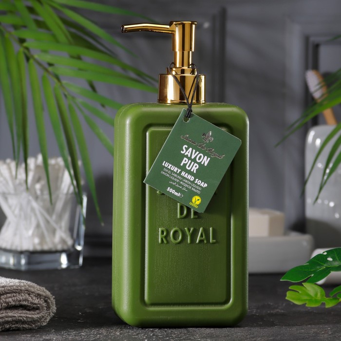фото Люксовое жидкое мыло для рук "зеленое", серия "чистота", savon de royal, 500 мл