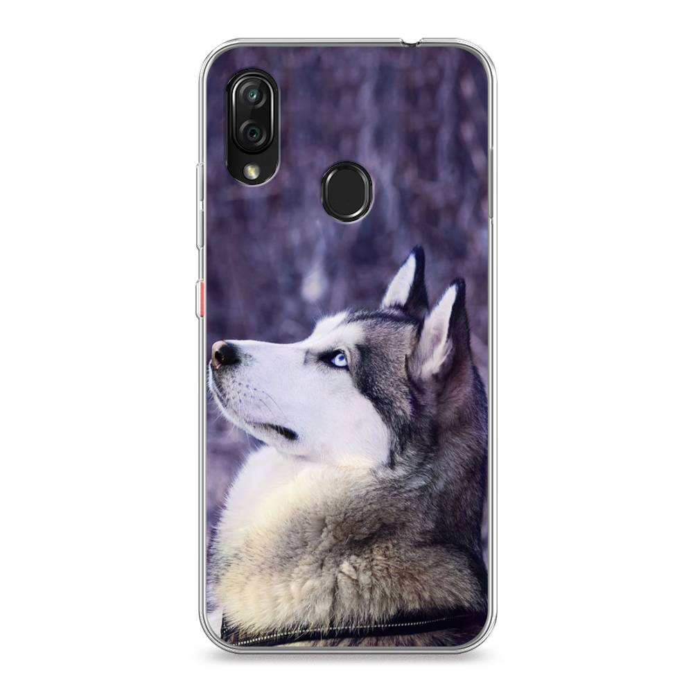 

Чехол на ZTE Blade V10 Vita "Хаски 1", Фиолетовый;белый, 132650-1