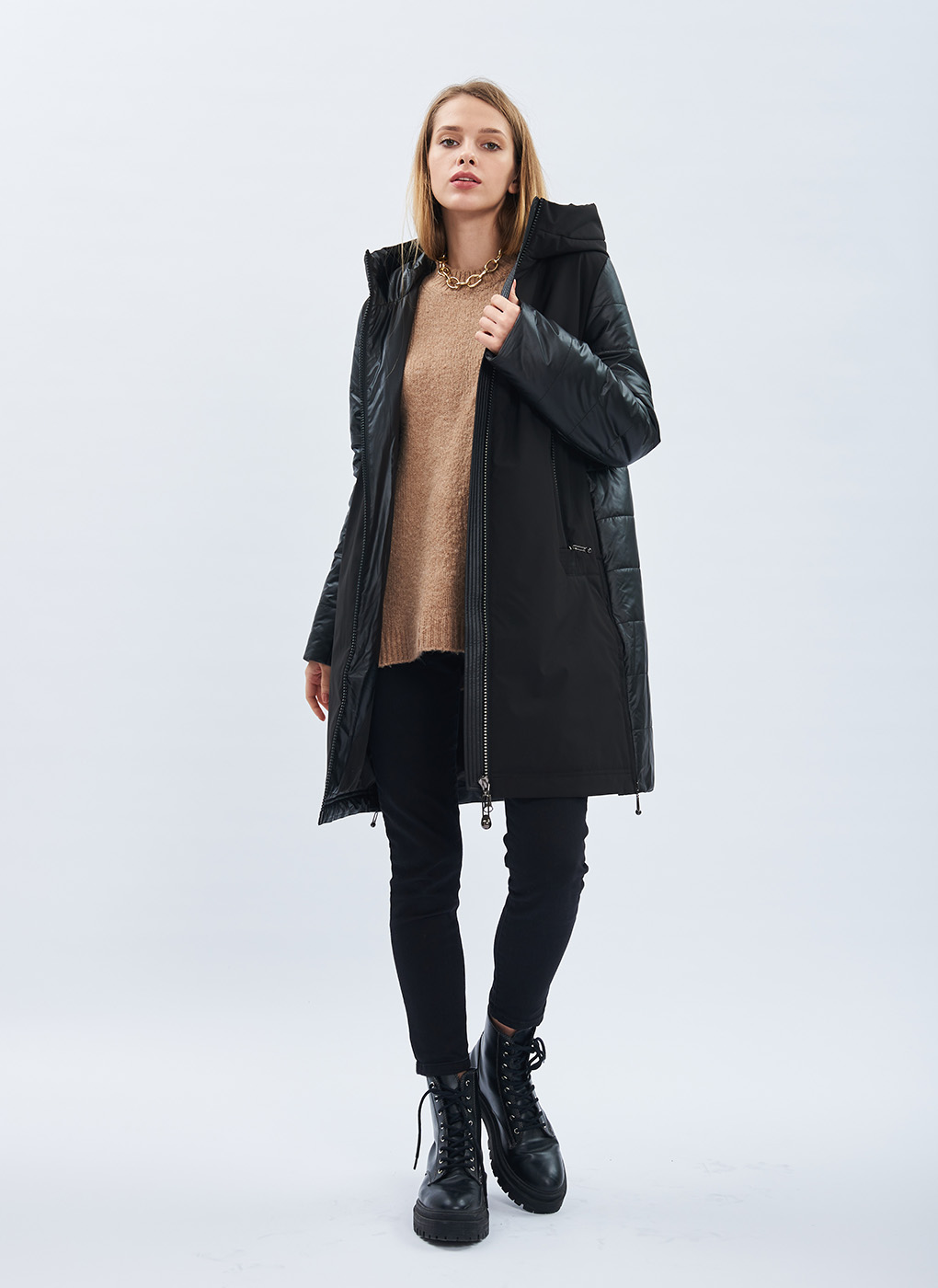 

Пальто женское Britt 60226 черное 46 RU, 60226