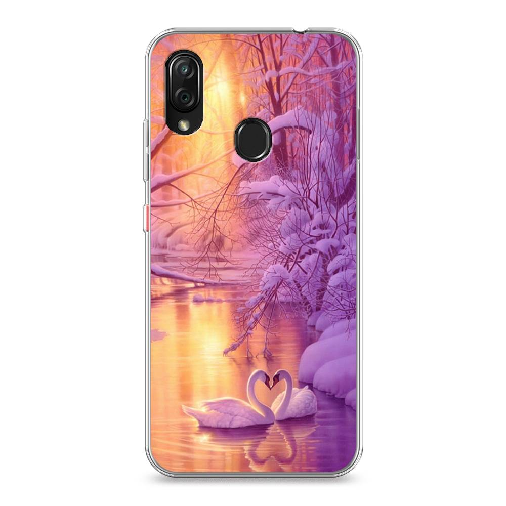 

Чехол на ZTE Blade V10 Vita "Зима 1", Фиолетовый;желтый, 132650-2
