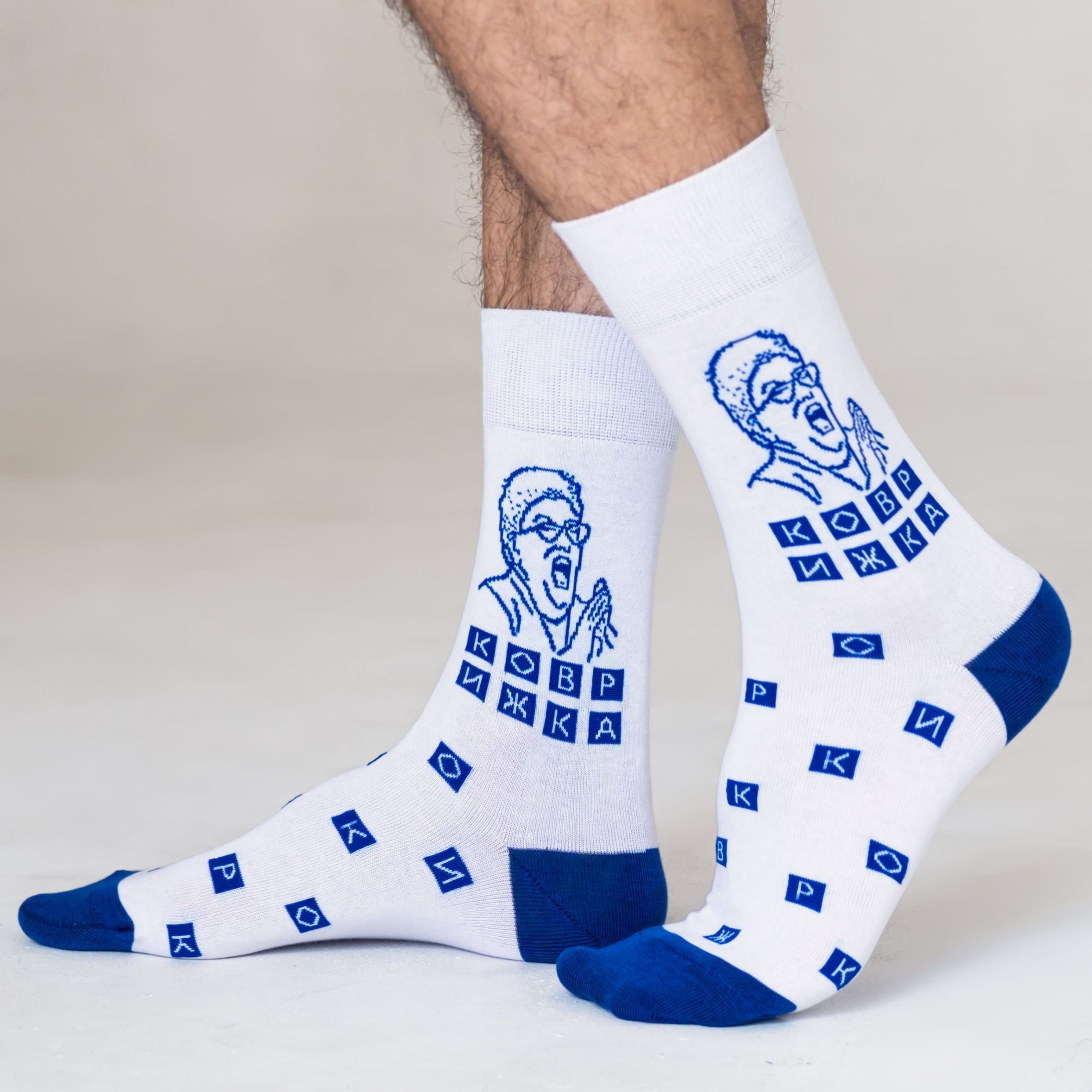 

Носки унисекс St. Friday Socks GR-1411-02/05 белый/синий 34-37, GR-1411-02/05