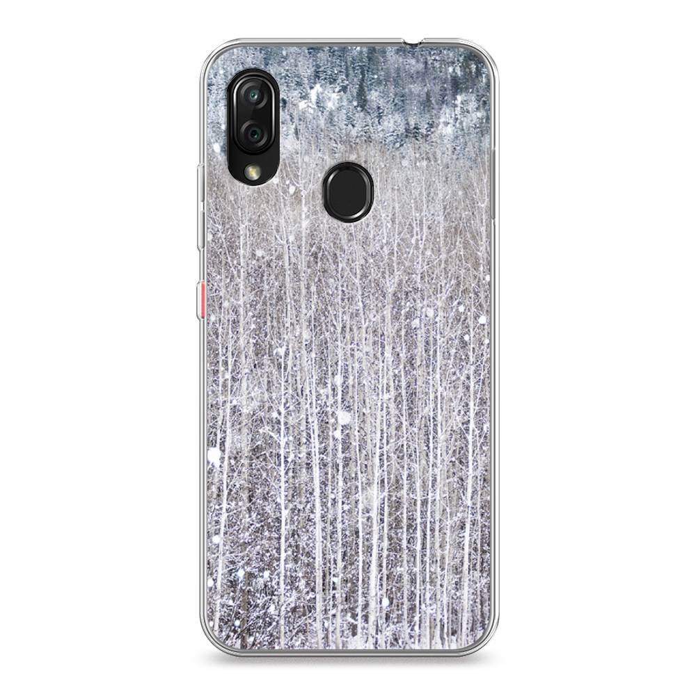 

Чехол на ZTE Blade V10 Vita "Снежный лес", Бежевый;серый;белый, 132650-5