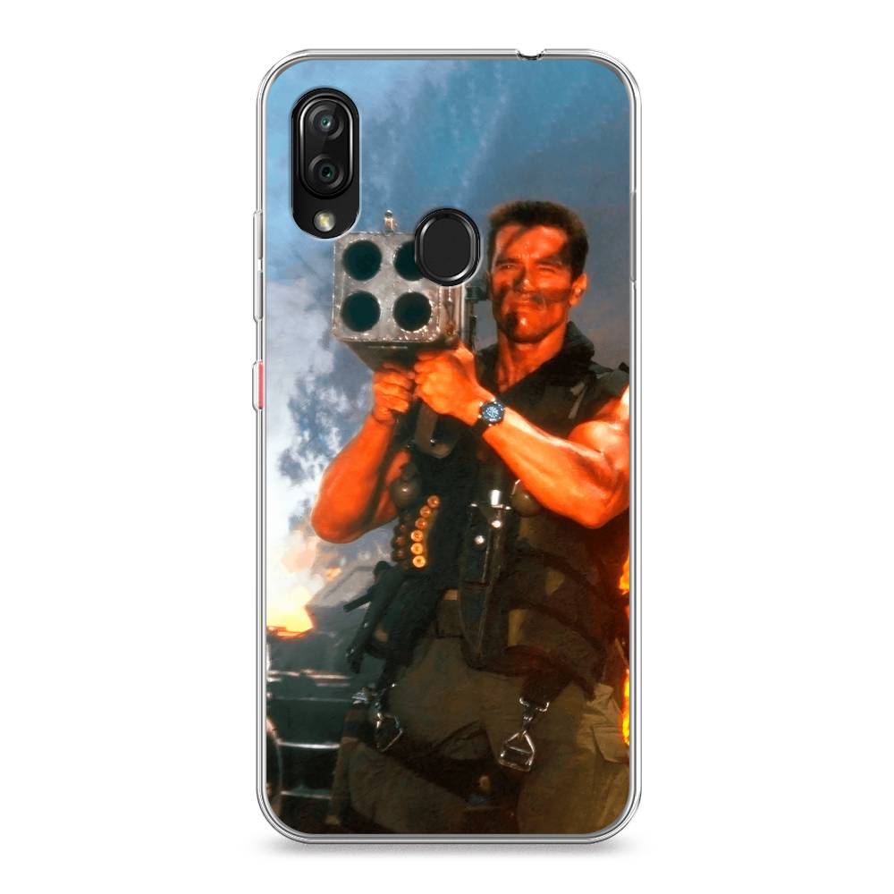 

Чехол на ZTE Blade V10 Vita "Арнольд Шварцнеггер с базукой", Голубой;коричневый, 132650-6