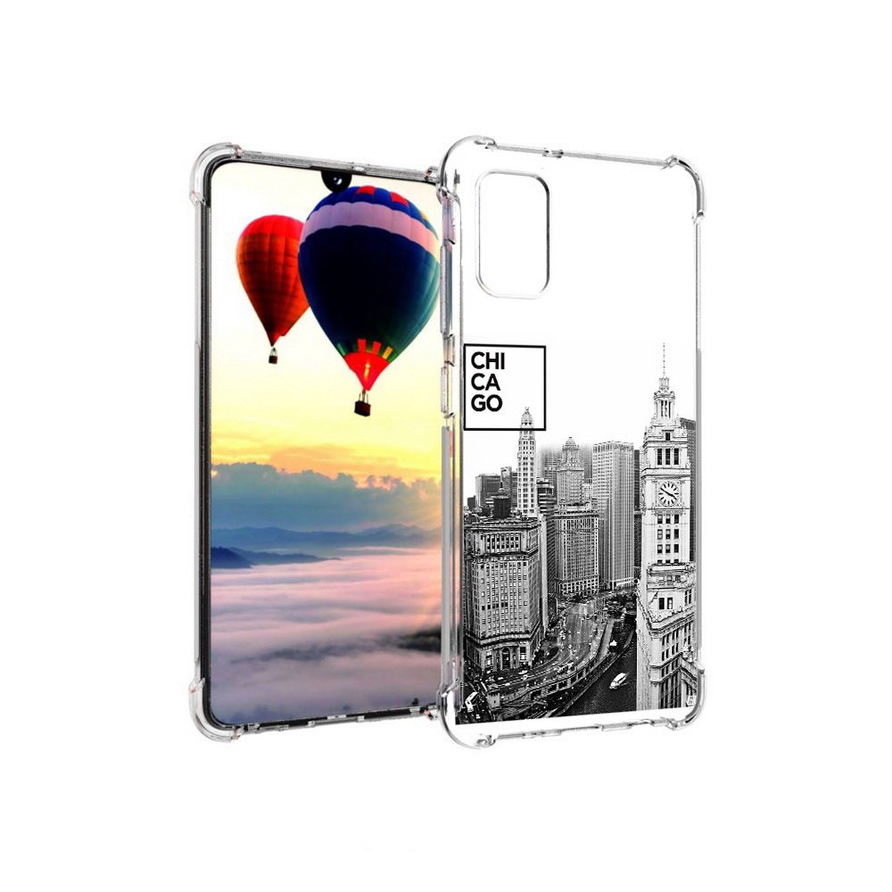

Чехол MyPads Tocco для Samsung Galaxy A41 черно белый чикаго (PT147427.483.689), Прозрачный, Tocco