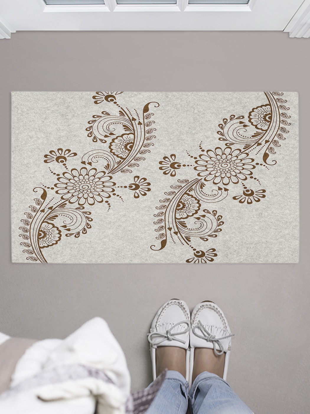 

Придверный коврик в прихожую для обуви, на резиновой основе, 75x45 см door_46519 JoyArty