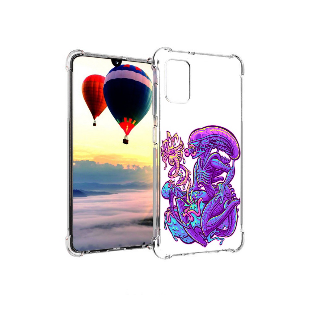 

Чехол MyPads Tocco для Samsung Galaxy A41 чужой фиолетовый цвет (PT147427.483.693), Прозрачный, Tocco