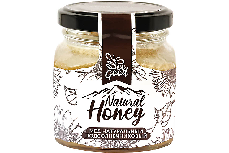 Natural Honey, мёд подсолнечниковый, 330 г