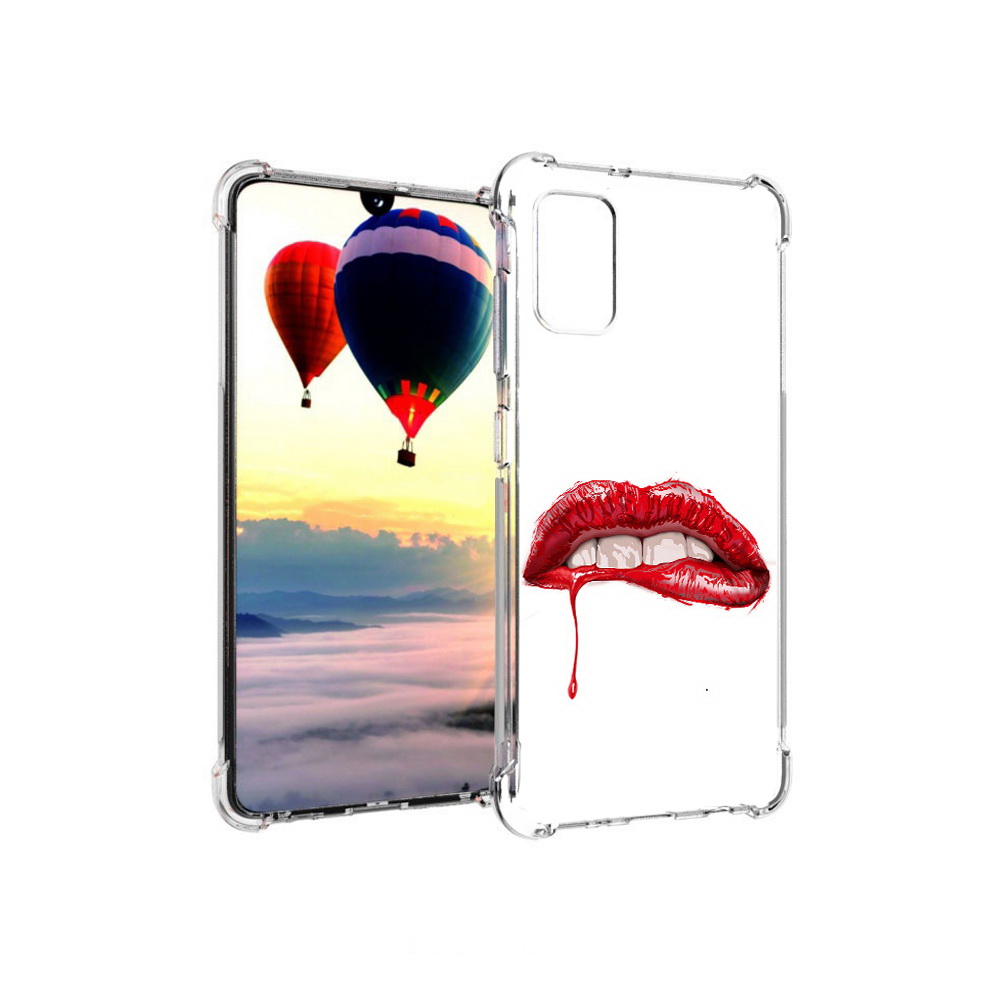 

Чехол MyPads Tocco для Samsung Galaxy A41 яркие красные губы (PT147427.483.706), Прозрачный, Tocco