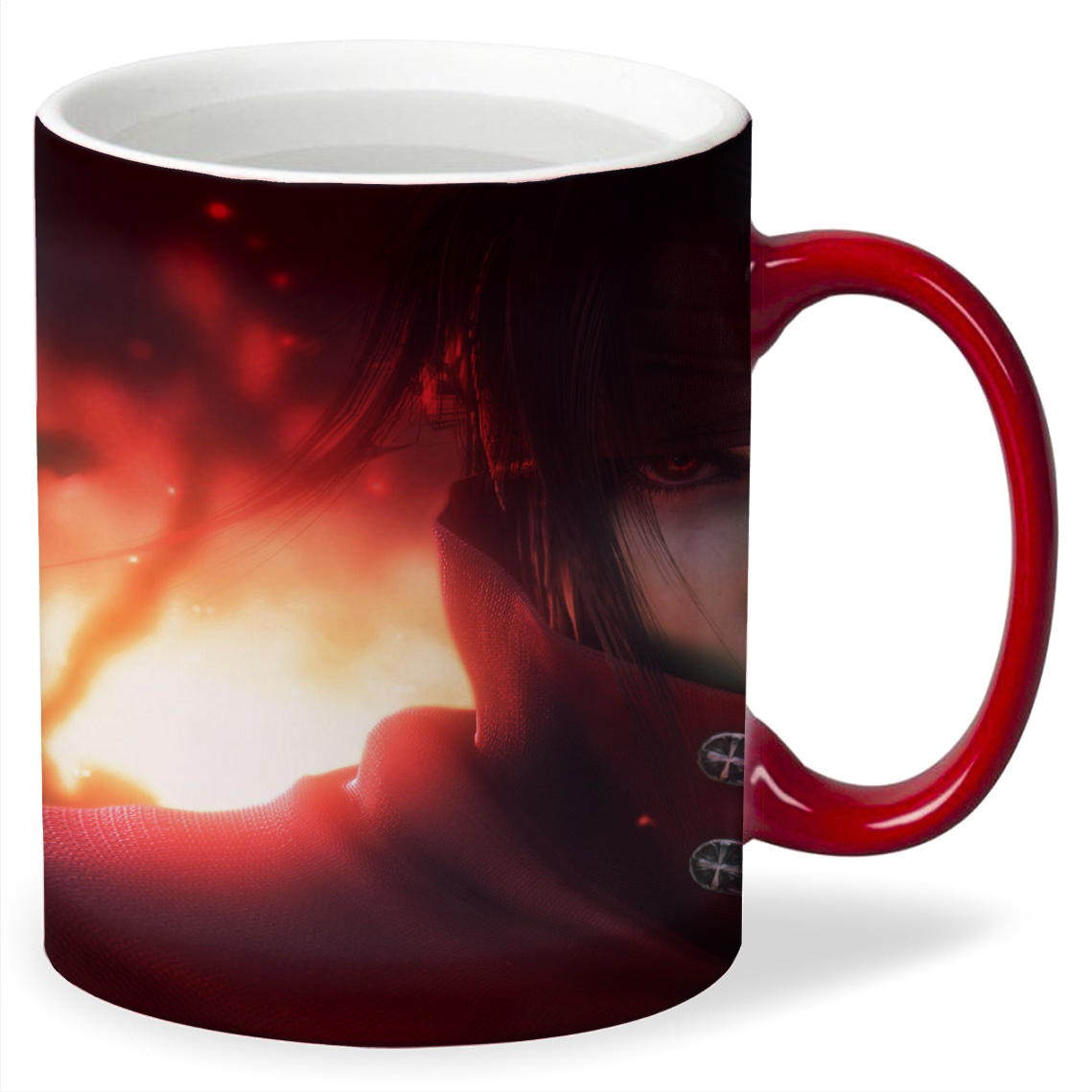 

Кружка CoolPodarok dirge of cerberus final fantasy Красная одежда Красные глаза