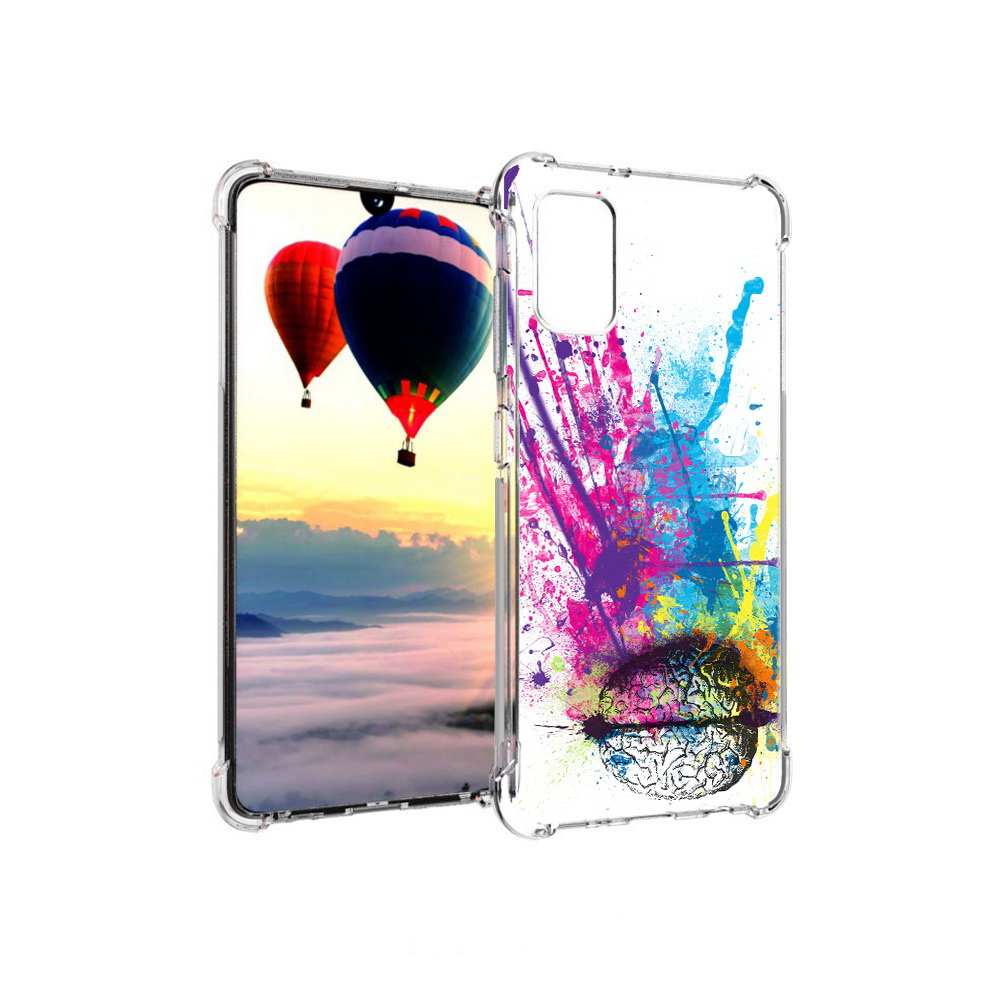 

Чехол MyPads Tocco для Samsung Galaxy A41 яркий красочный мозг (PT147427.483.710), Прозрачный, Tocco