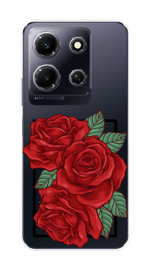 

Чехол на Infinix Note 30i "Три алые розы", Красный, 3104350-2