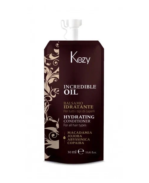 Kezy INCREDIBLE OIL Кондиционер увлажняющий и разглаживающий для всех типов волос 30 мл.