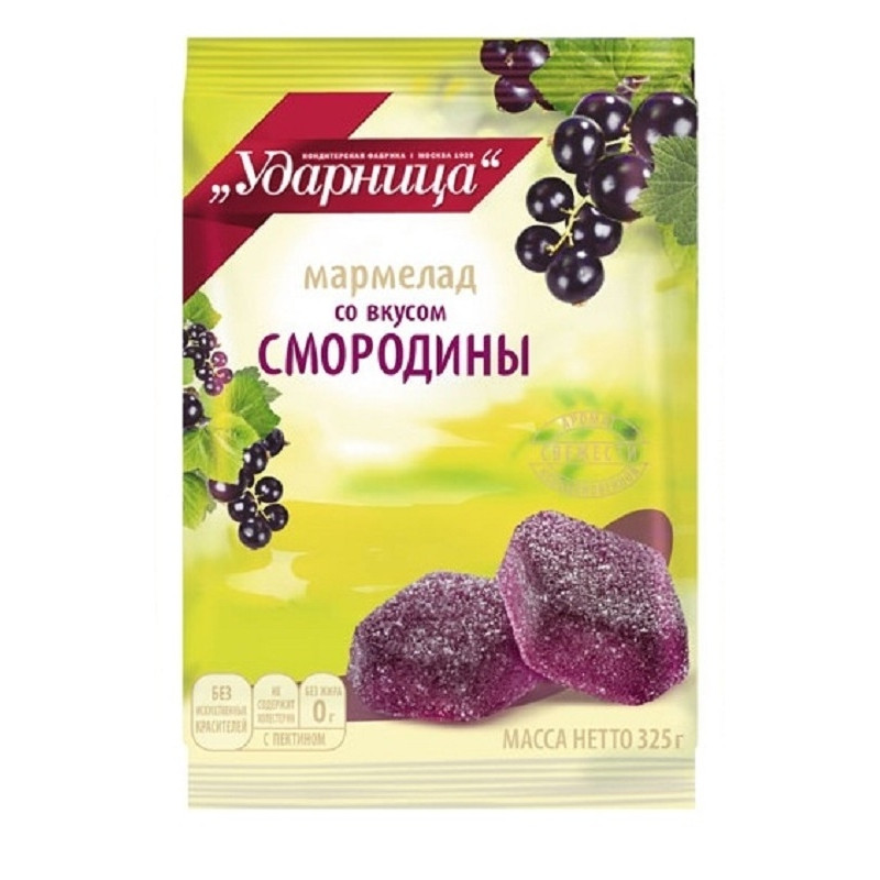 Мармелад Вкус черной смородины Ударница 325г 426₽