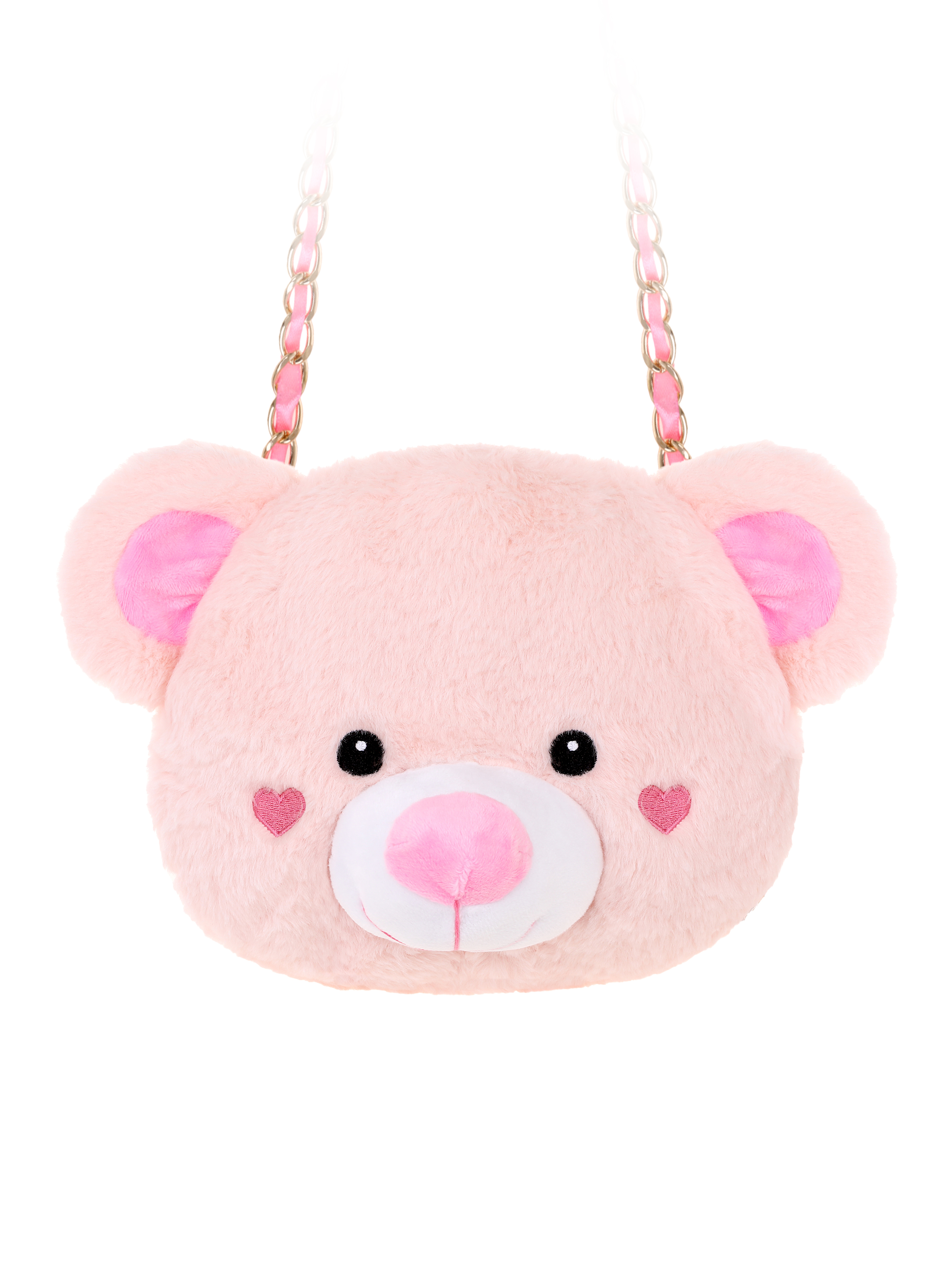 Детская мягкая сумочка-игрушка Fluffy Familyа Розовый Медведь 20 см, 682157