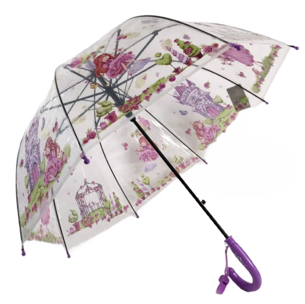 Зонт-трость детский Galaxy С-537 полуавтомат фиолетовый 12309