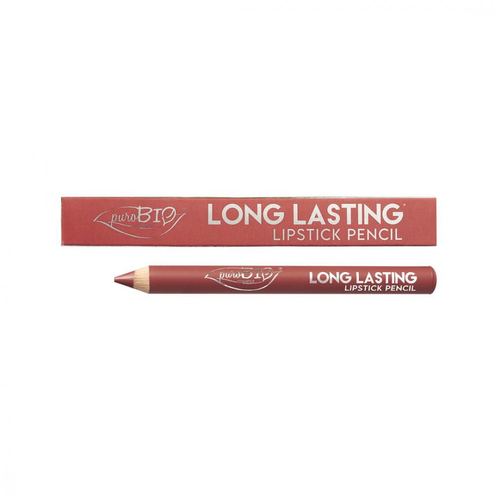 Помада-карандаш PuroBio Long Lasting цвет 015L Теплый розовый 3 г бронзер purobio bronzer mat 05 теплый коричневый 9 гр