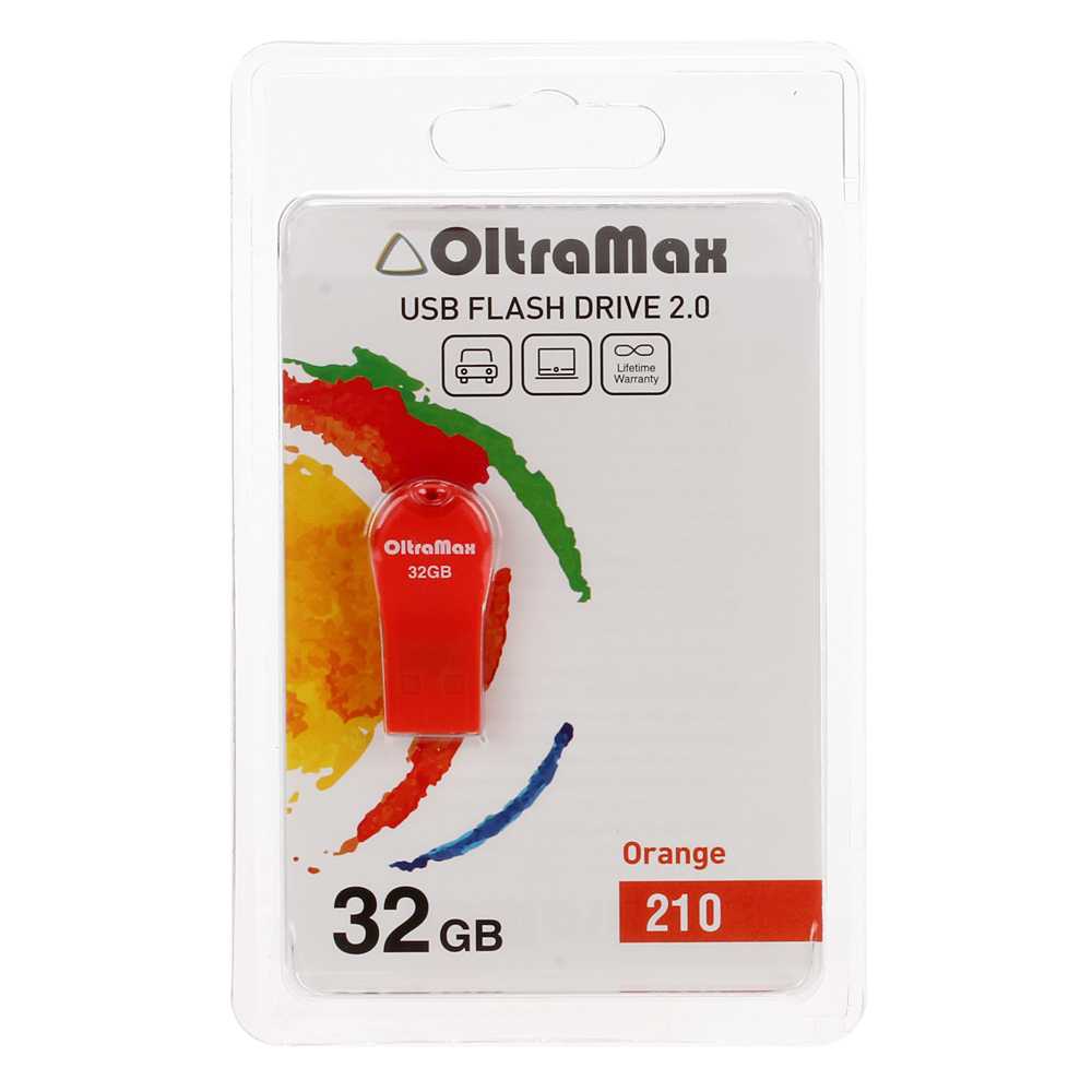 фото Карта памяти oltramax usb 32гб om-32gb-210 (om-32gb-210 orange)