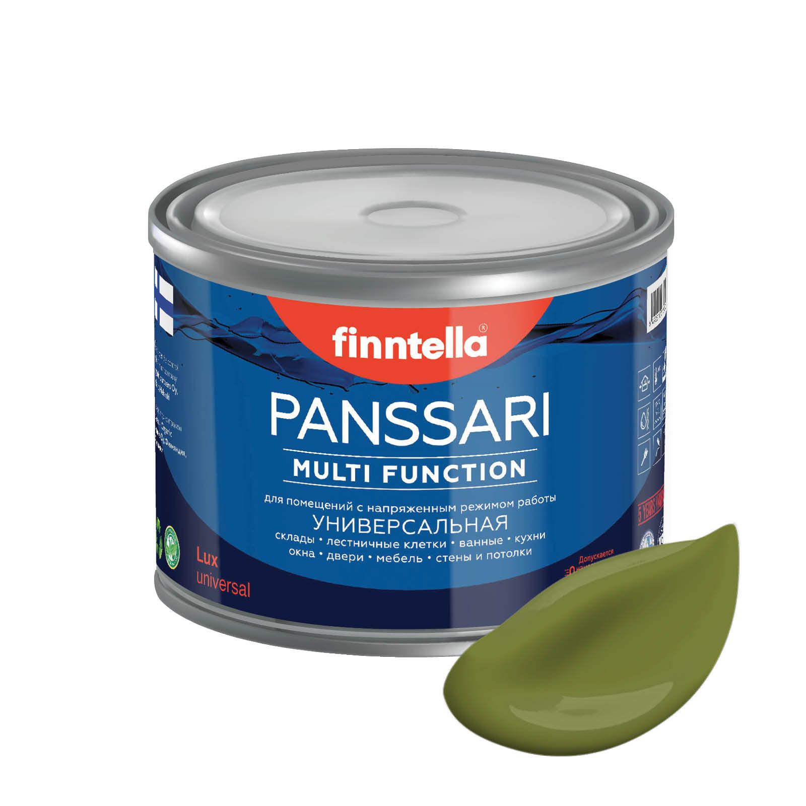 

Краска PANSSARI, RUOHO травяной зеленый, 0,45л, PANSSARI. Грунт-эмаль для всех типов поверхностей. Защитная. Эмаль универсальная. Быстросохнущая.