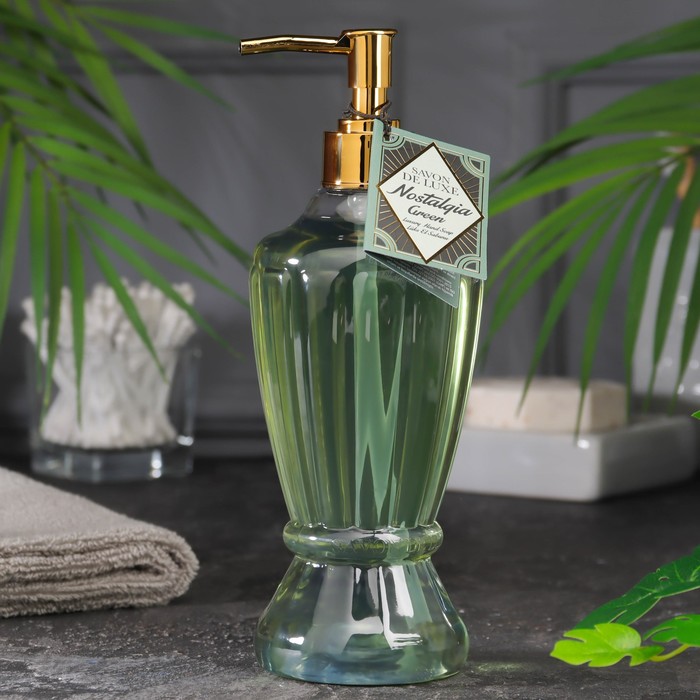 фото Люксовое жидкое мыло для рук "зеленое", серия "ностальгия", savon de luxe, 500 мл