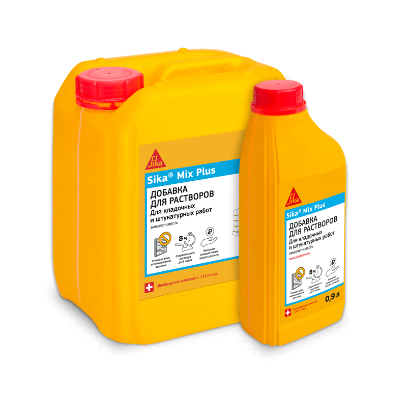 фото Добавка для строительных растворов sika mix plus 0,9л