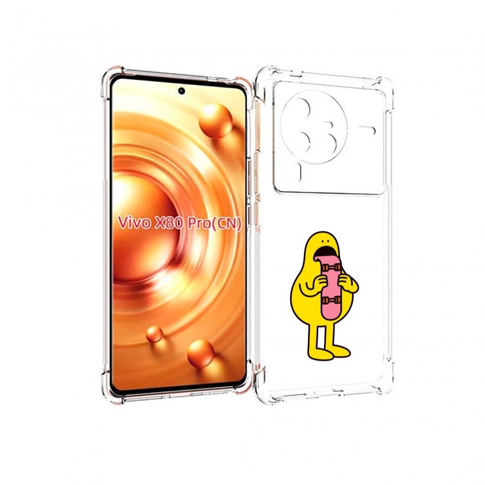 

Чехол MyPads язычок скейтер для Vivo X80 PRO, Прозрачный, Tocco