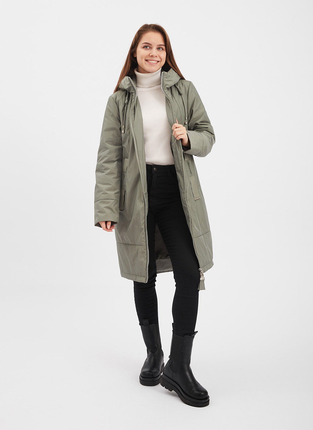 

Пальто женское Britt 60274 зеленое 52 RU, 60274