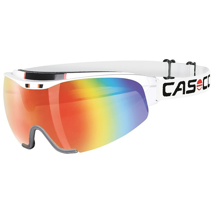 фото Горнолыжная маска casco spirit carbonic 2020/2021 white-rainbow, m